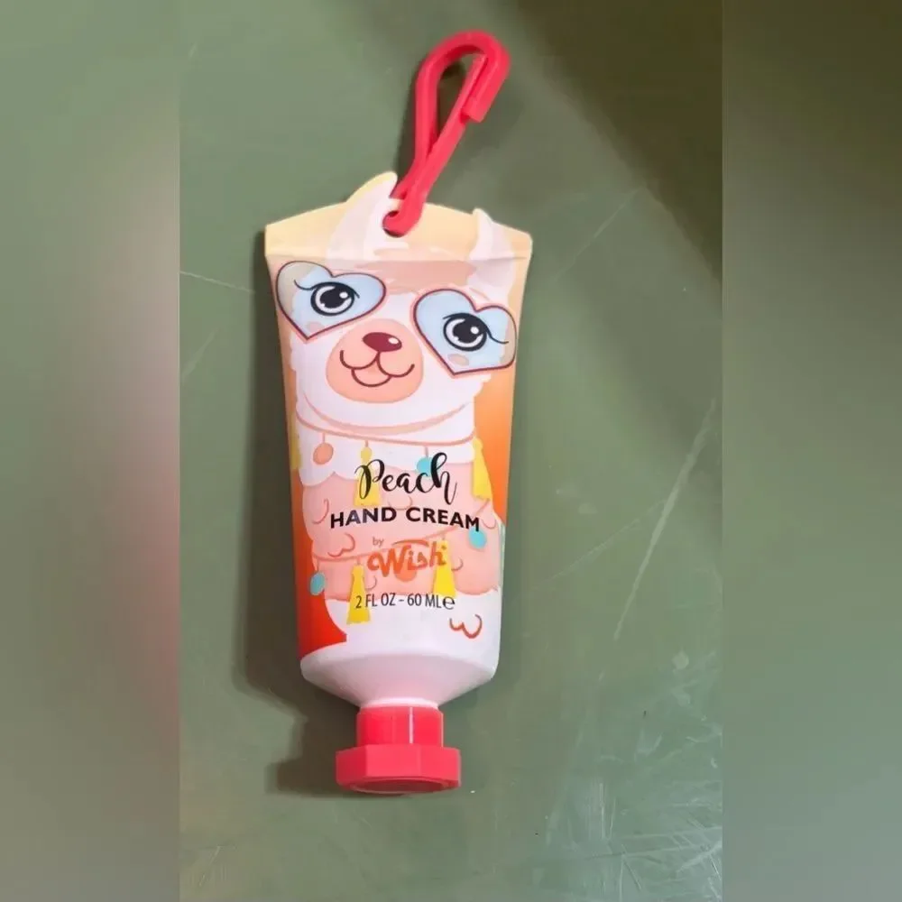 5 New Wish Scented Hand Cream Set NWT Peach Cotton Candy Peppermint Vanilla Rasp